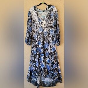 🌾 ⭐️ NWOT KOMAROV Floral Cocktail Midi Dress